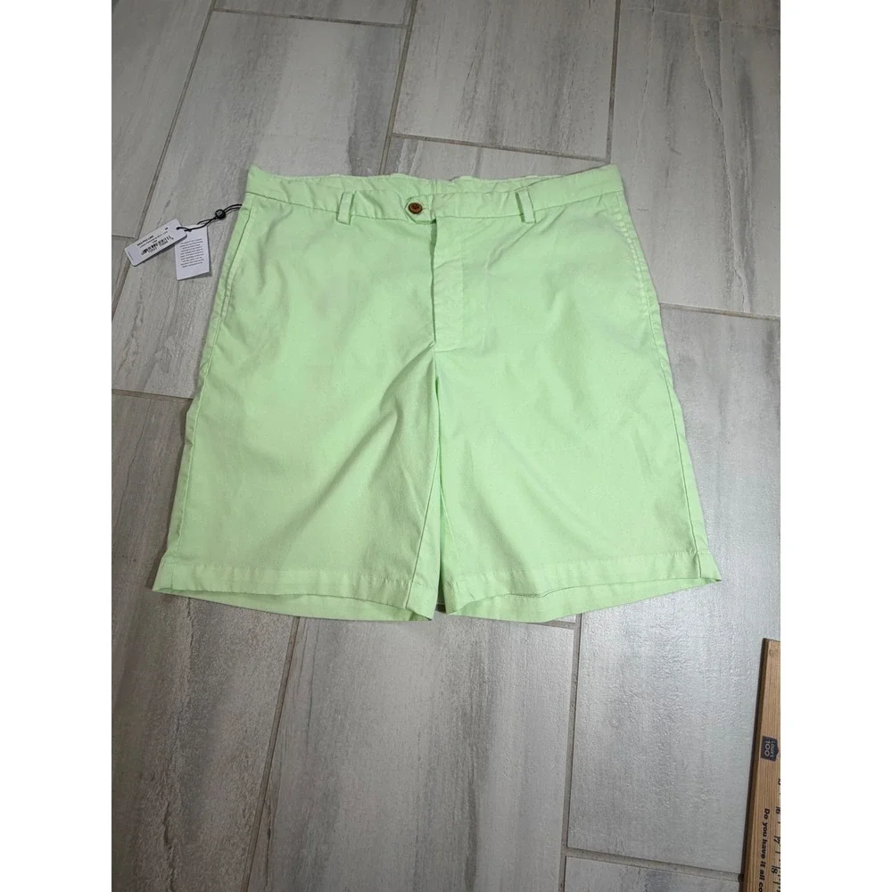 Turtleson Lawton Performance Shorts Mens 38 Lime Green Golf MS21P02-LIME NWT
